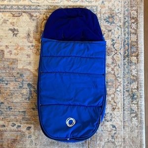 Bugaboo stroller foot muff in blue. OS.
